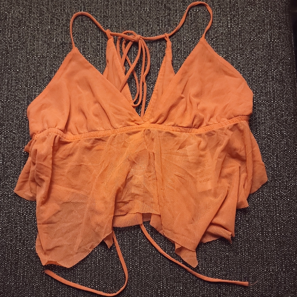 UO sheer coral crop - Picture 2 of 5